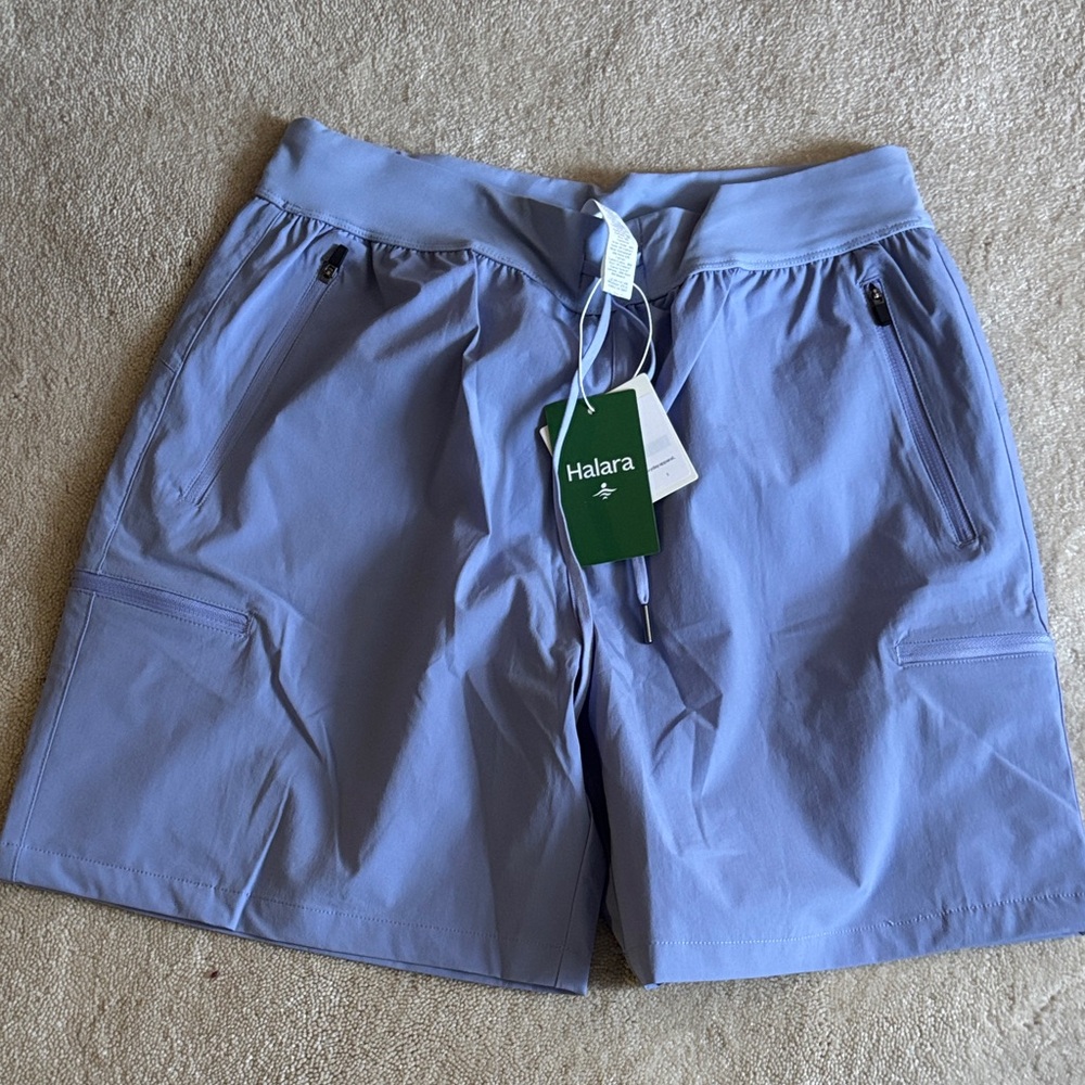 HALARA Light Blue Relaxed Shorts